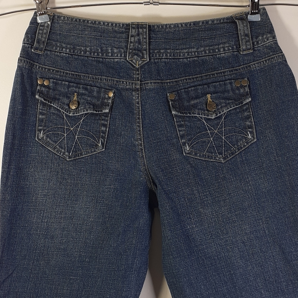 Cato Blue Jeans Button Back Pockets Size 8